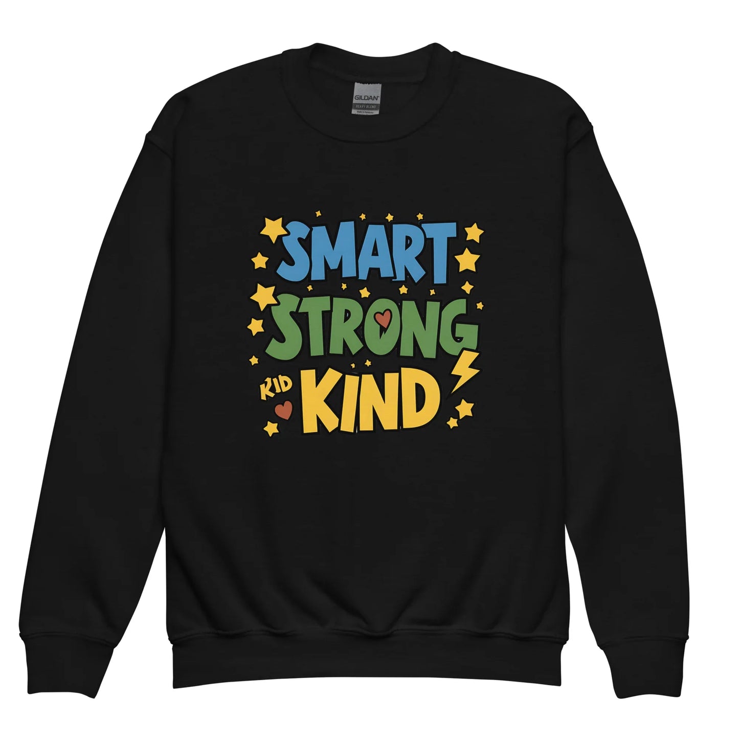 Smart, Strong And Kind | Youth Crewneck Sweatshirt - AwRans Clothing