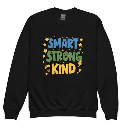 Smart, Strong And Kind | Youth Crewneck Sweatshirt - AwRans Clothing