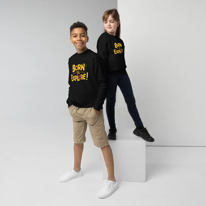Born To Explore | Youth Crewneck Sweatshirt - AwRans Clothing
