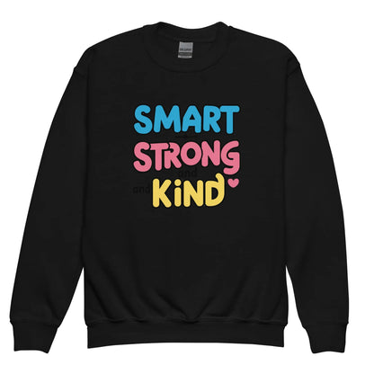 Smart Strong And Kind | Youth Crewneck Sweatshirt - AwRans Clothing