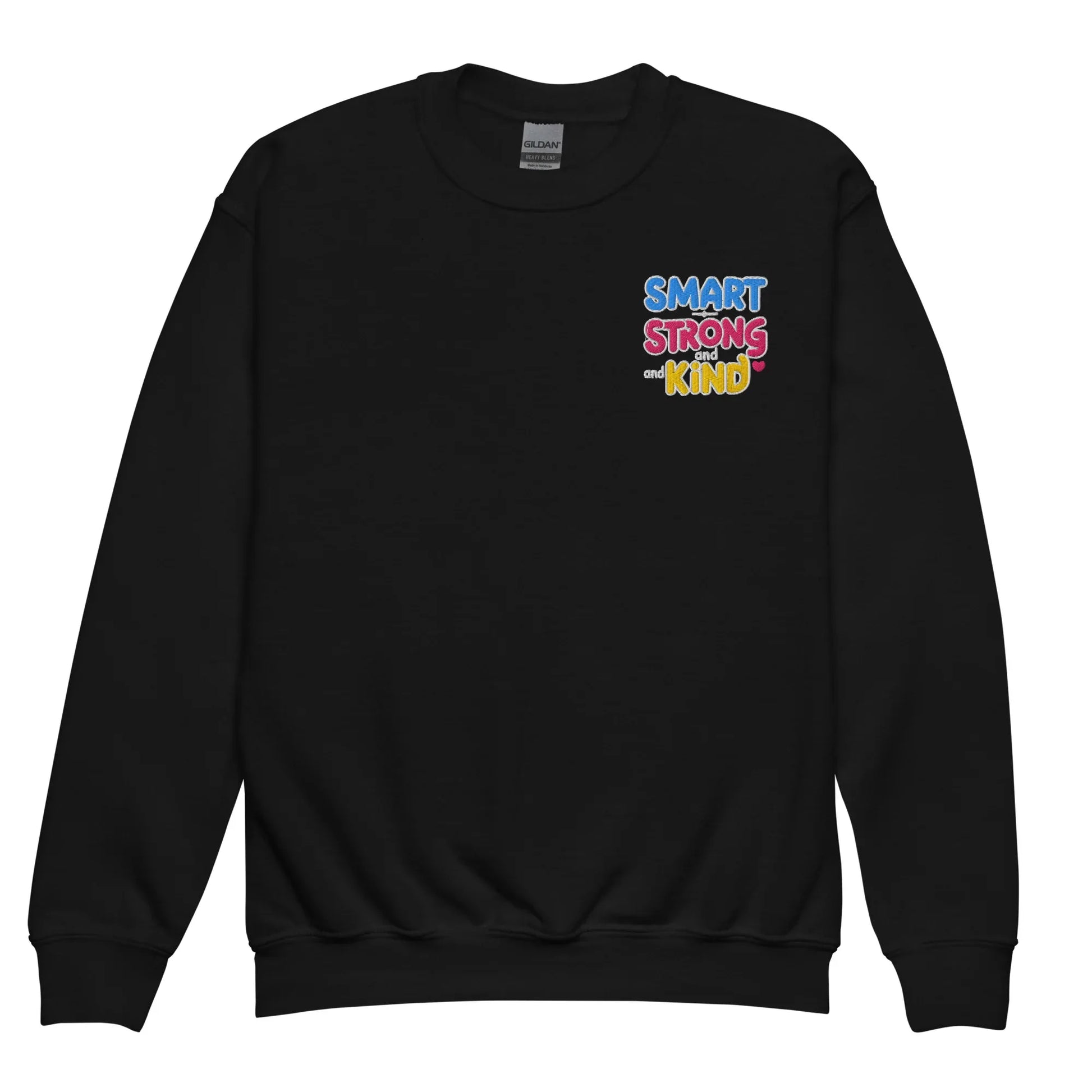 Smart Strong And Kind | Youth Crewneck Embroidered Sweatshirt - AwRans Clothing