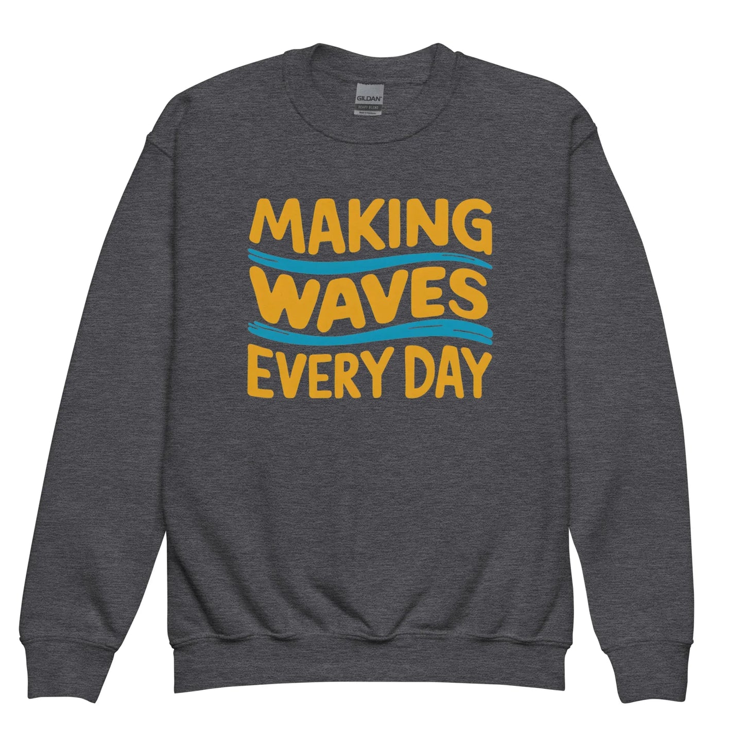 Making Waves Everyday | Youth Crewneck Sweatshirt - AwRans Clothing