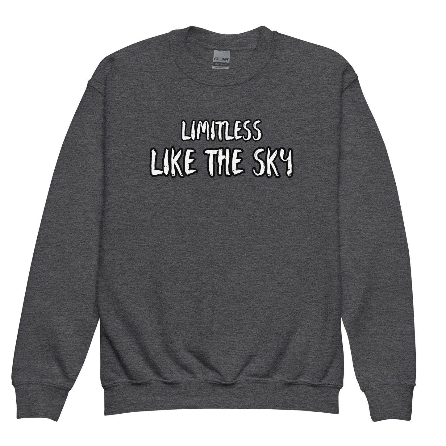 Limitless Like The Sky | Youth Crewneck Sweatshirt - AwRans Clothing