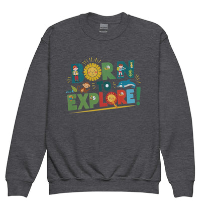Born To Explore | Youth Crewneck Sweatshirt - AwRans Clothing