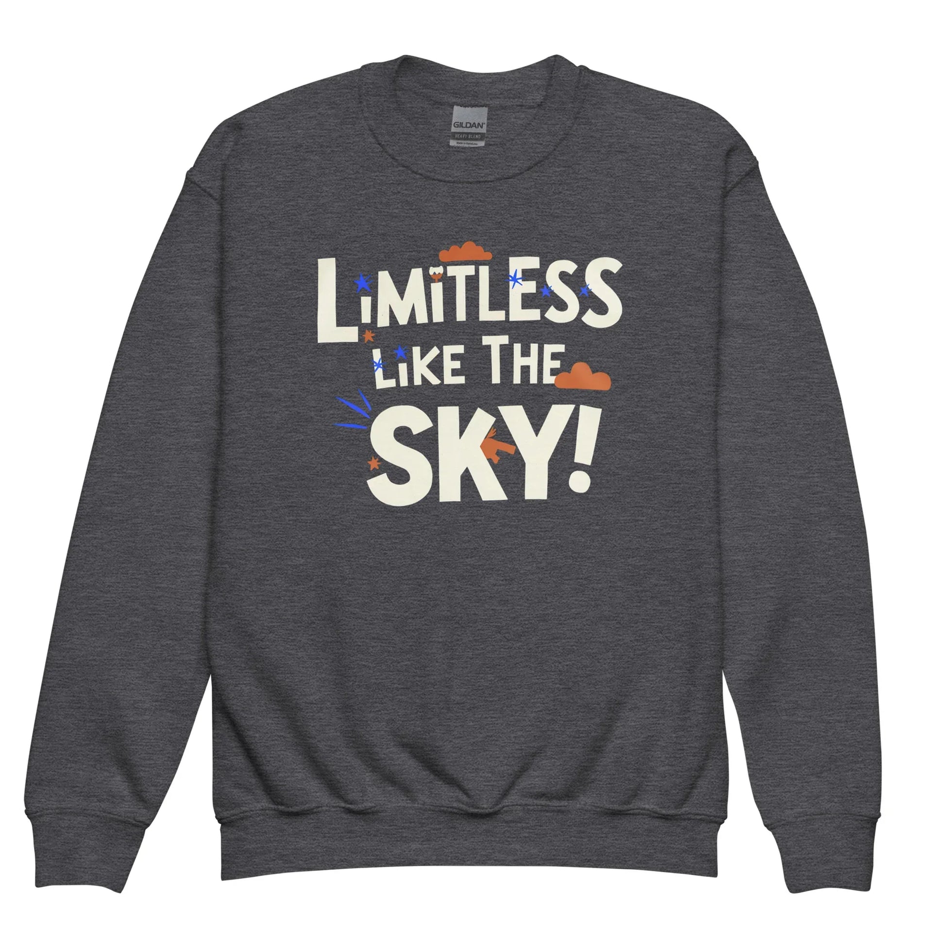 Limitless Like The Sky | Youth Crewneck Sweatshirt - AwRans Clothing