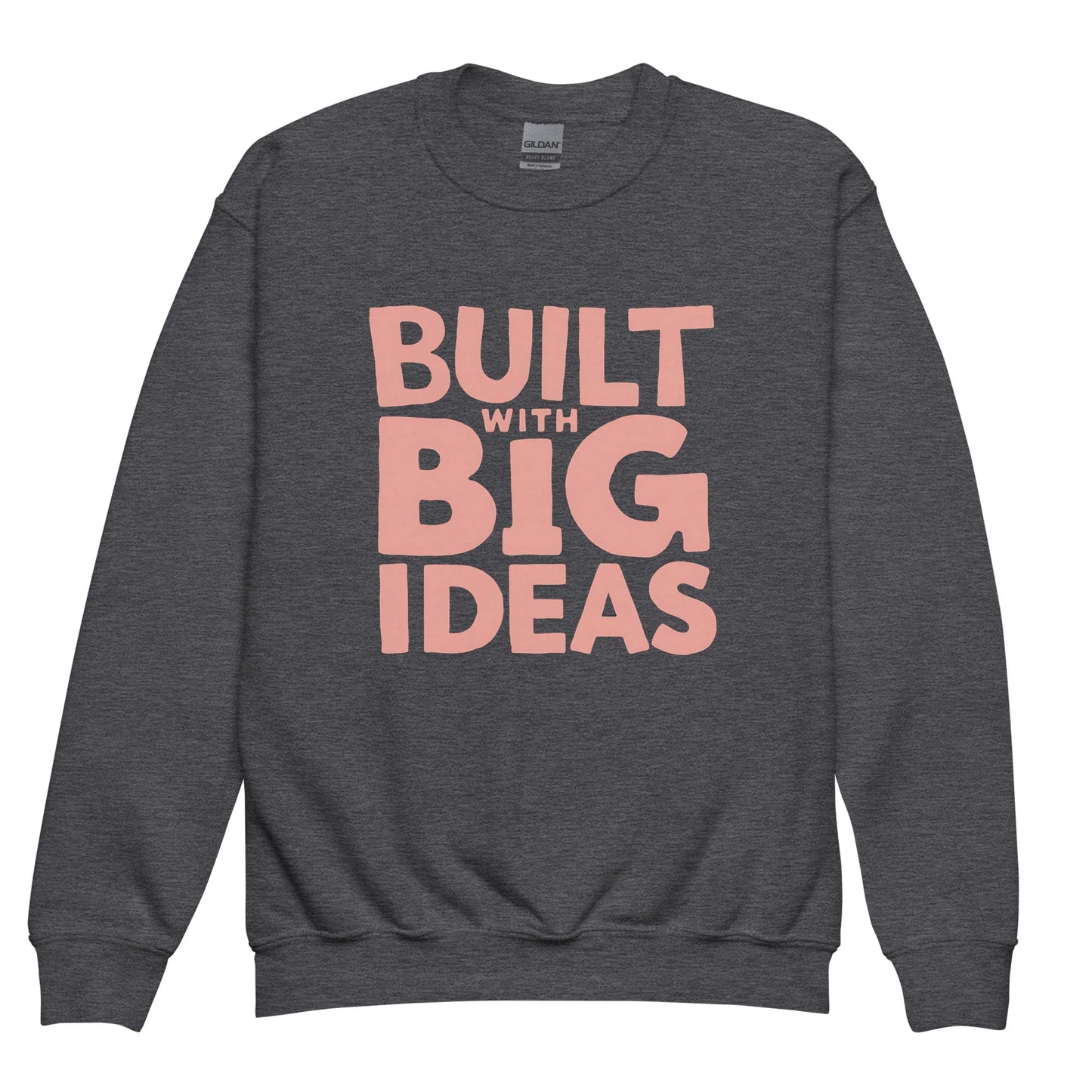 Built With Big Ideas | Youth Crewneck Sweatshirt - AwRans Clothing