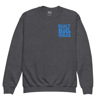 Built With Big Ideas | Youth Crewneck Embroidered Sweatshirt - AwRans Clothing