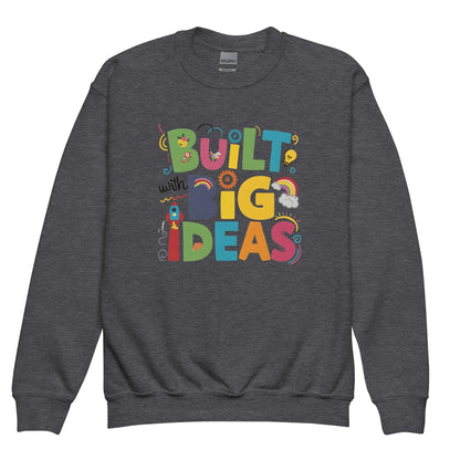 Built With Big Ideas | Youth Crewneck Sweatshirt - AwRans Clothing