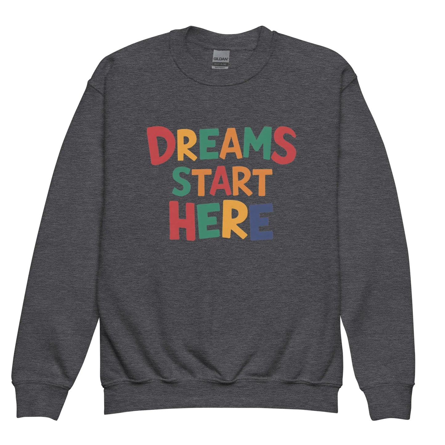 Dreams Start Here | Youth Crewneck Sweatshirt - AwRans Clothing