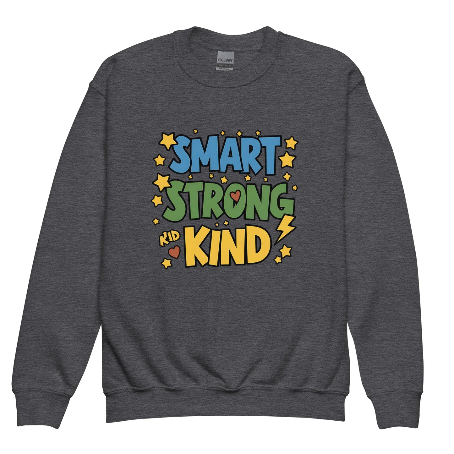 Smart, Strong And Kind | Youth Crewneck Sweatshirt - AwRans Clothing