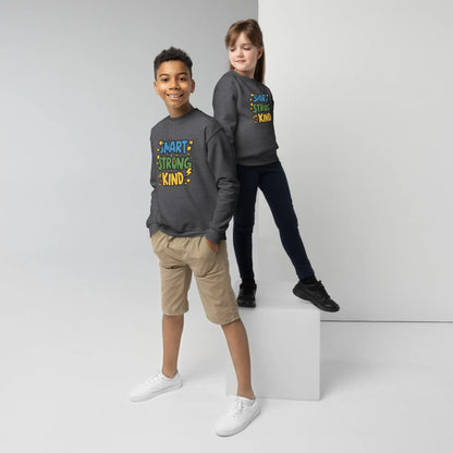 Smart, Strong And Kind | Youth Crewneck Sweatshirt - AwRans Clothing
