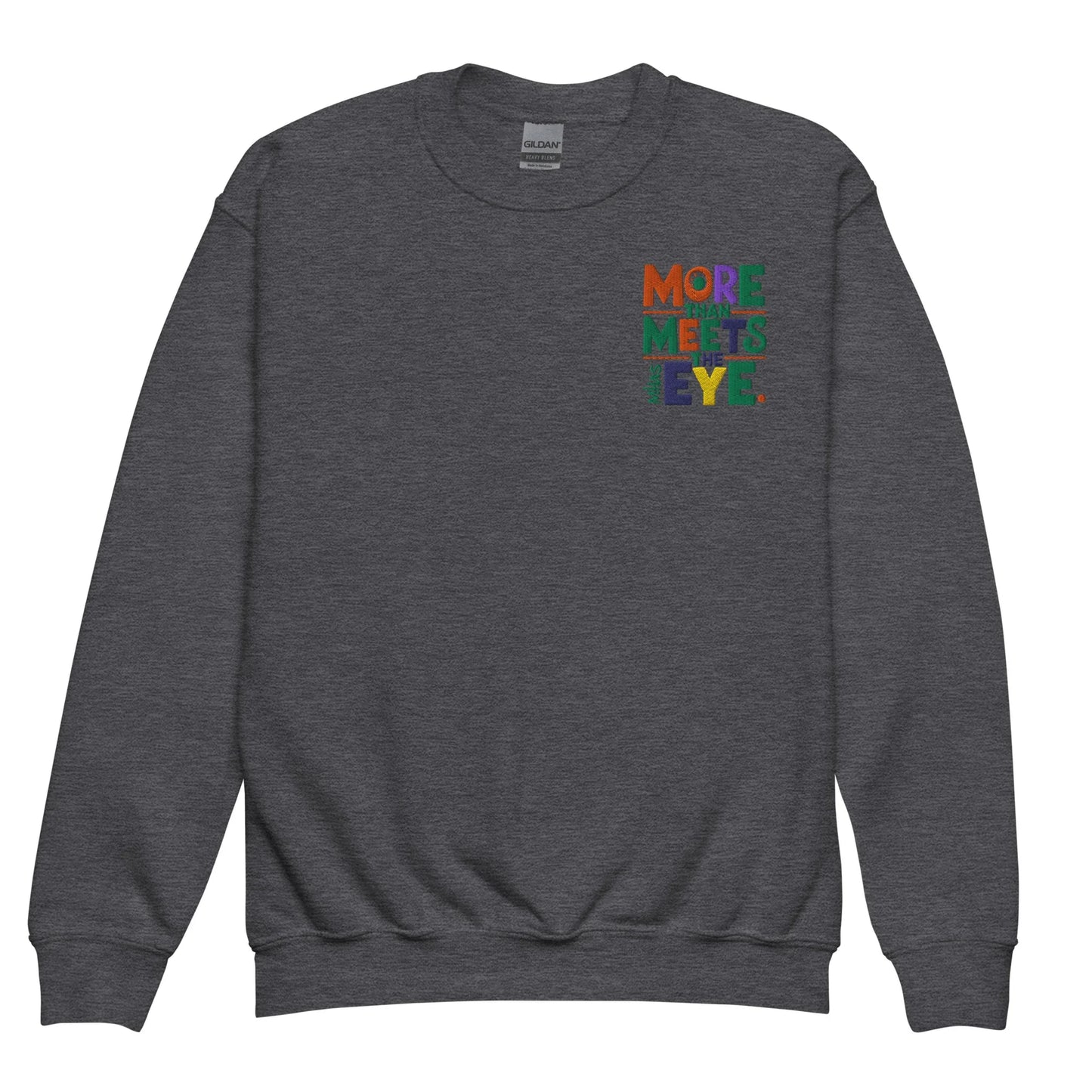 More Than Meets Eye | Youth Crewneck Embroidered Sweatshirt - AwRans Clothing