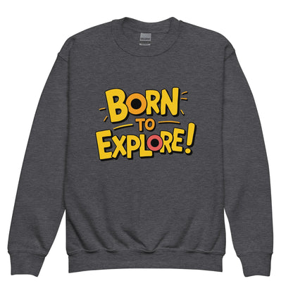 Born To Explore | Youth Crewneck Sweatshirt - AwRans Clothing