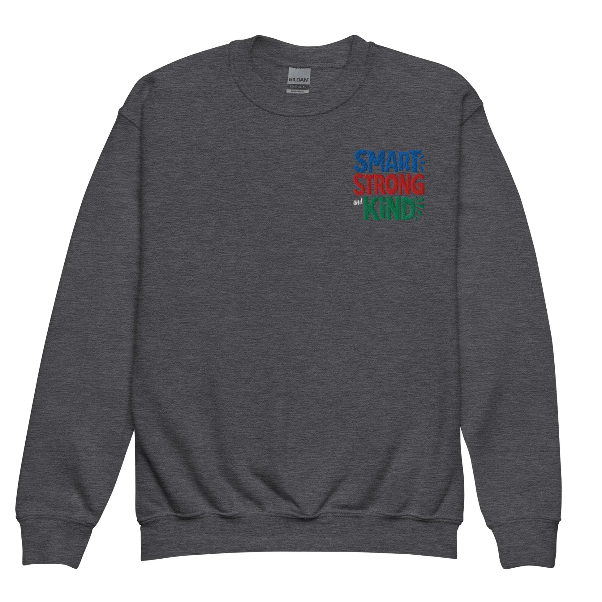 Smart Strong & Kind | Youth Crewneck Embroidered Sweatshirt - AwRans Clothing