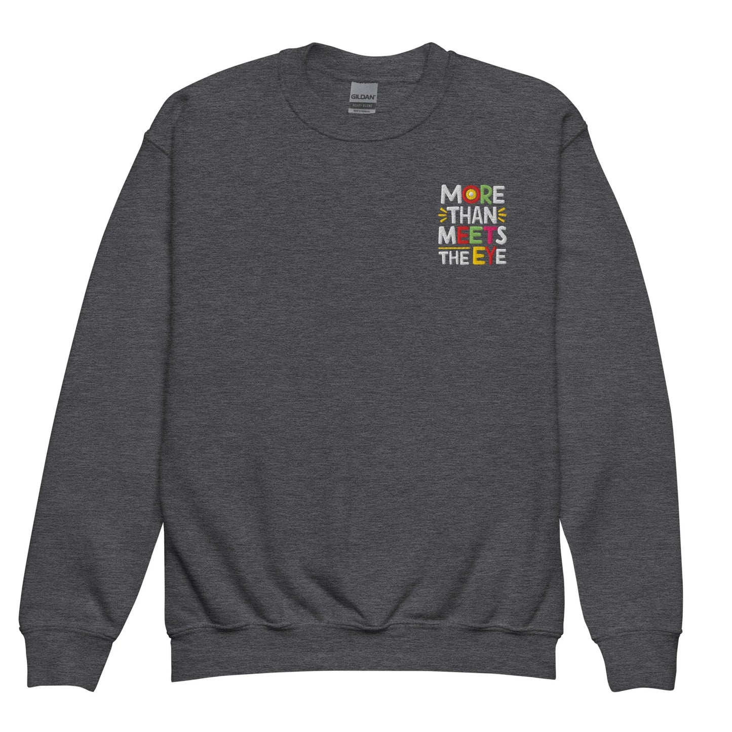 More Than Meets The Eye | Youth Crewneck Embroidered Sweatshirt - AwRans Clothing