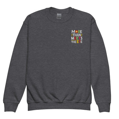 More Than Meets The Eye | Youth Crewneck Embroidered Sweatshirt - AwRans Clothing