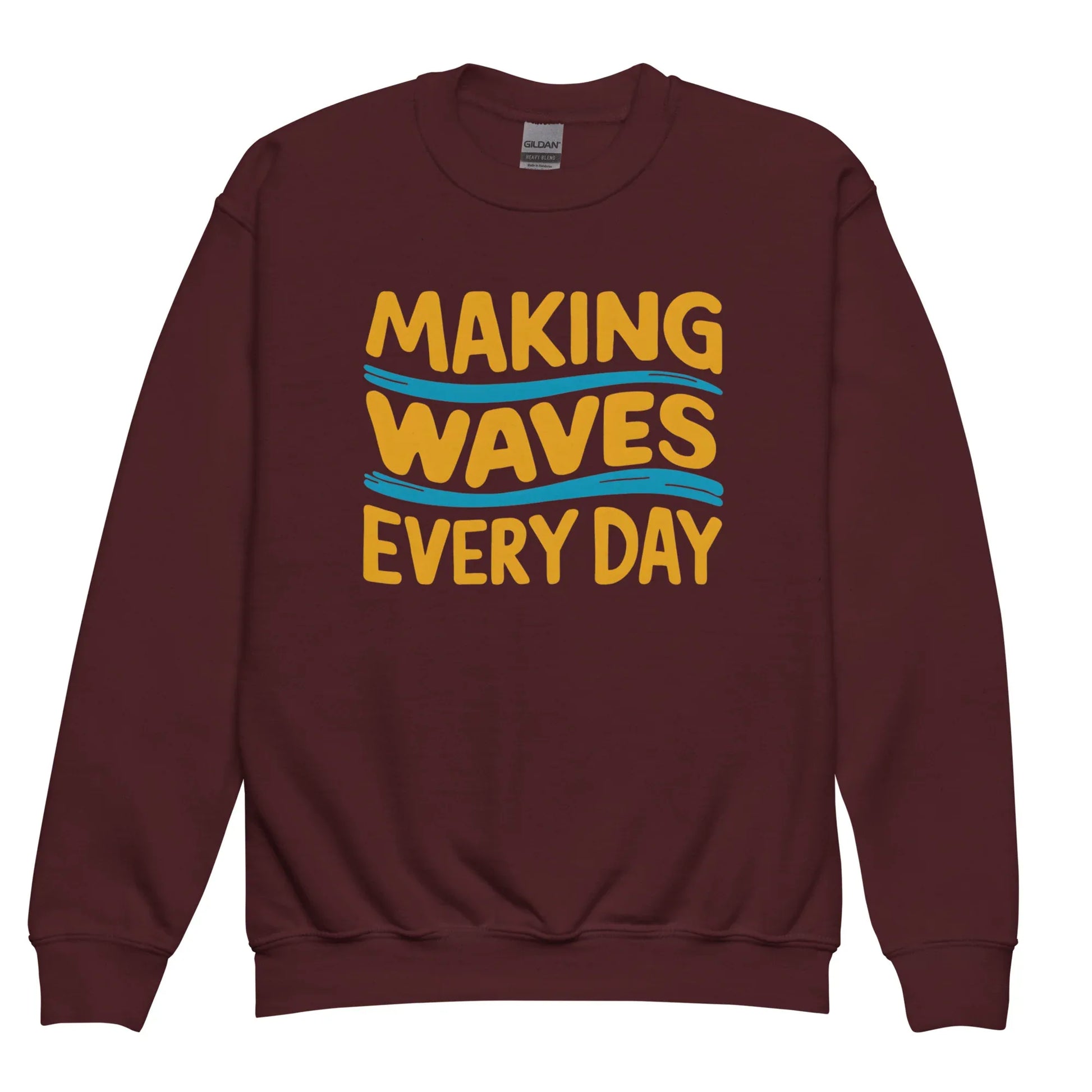 Making Waves Everyday | Youth Crewneck Sweatshirt - AwRans Clothing