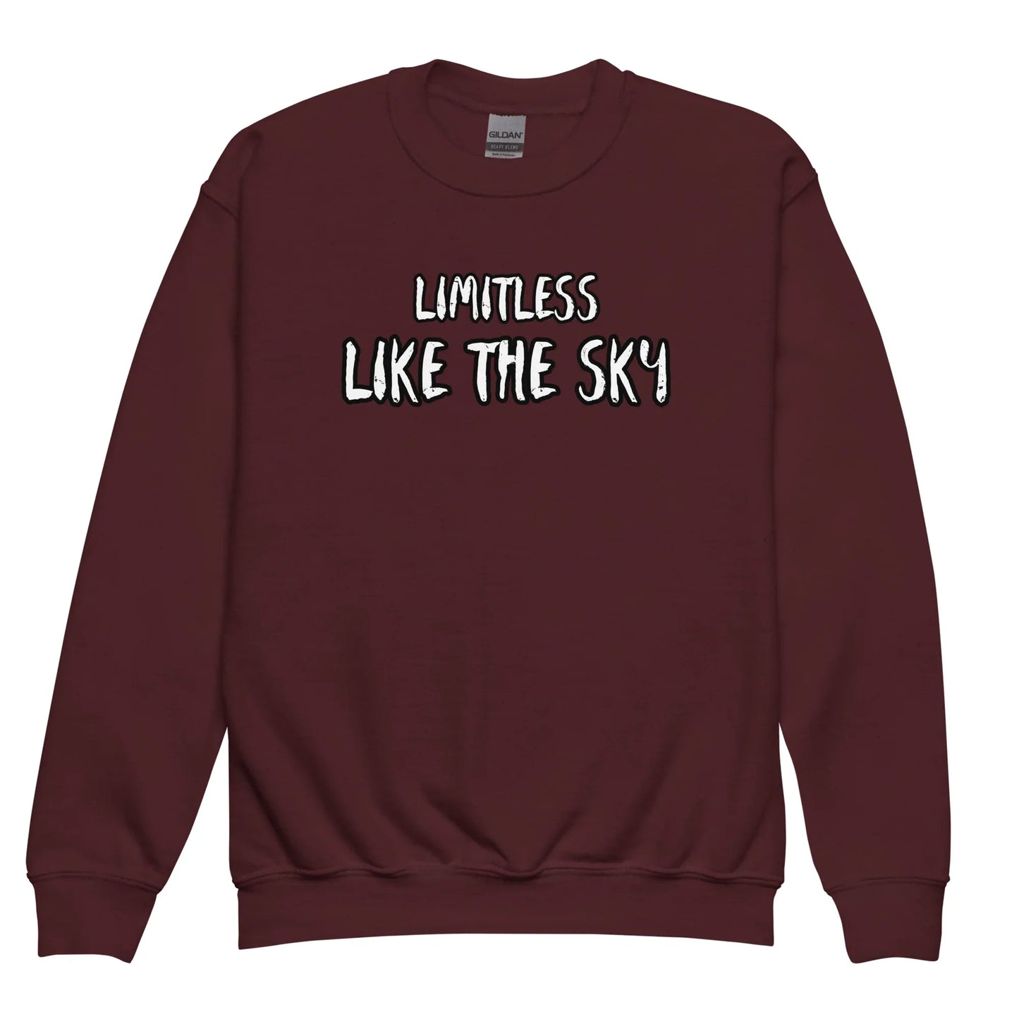 Limitless Like The Sky | Youth Crewneck Sweatshirt - AwRans Clothing