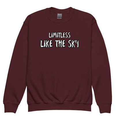 Limitless Like The Sky | Youth Crewneck Sweatshirt - AwRans Clothing