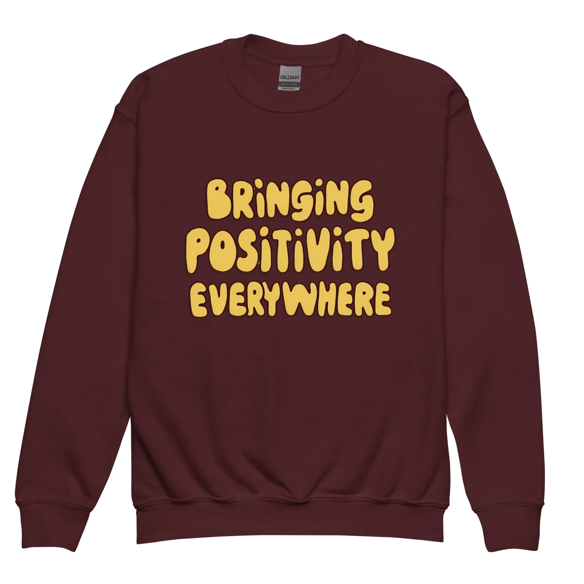 Bringing Positivity Everywhere | Youth Crewneck Sweatshirt - AwRans Clothing