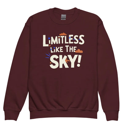Limitless Like The Sky | Youth Crewneck Sweatshirt - AwRans Clothing