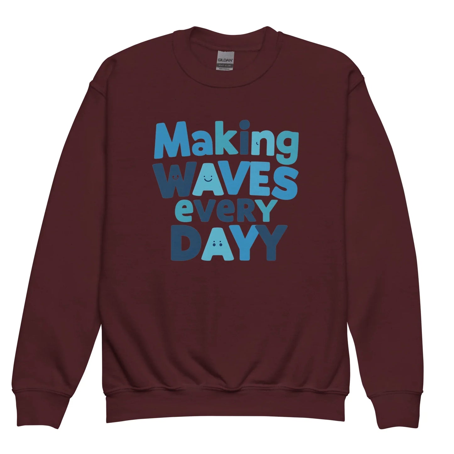 Making Waves Everyday | Youth Crewneck Sweatshirt - AwRans Clothing