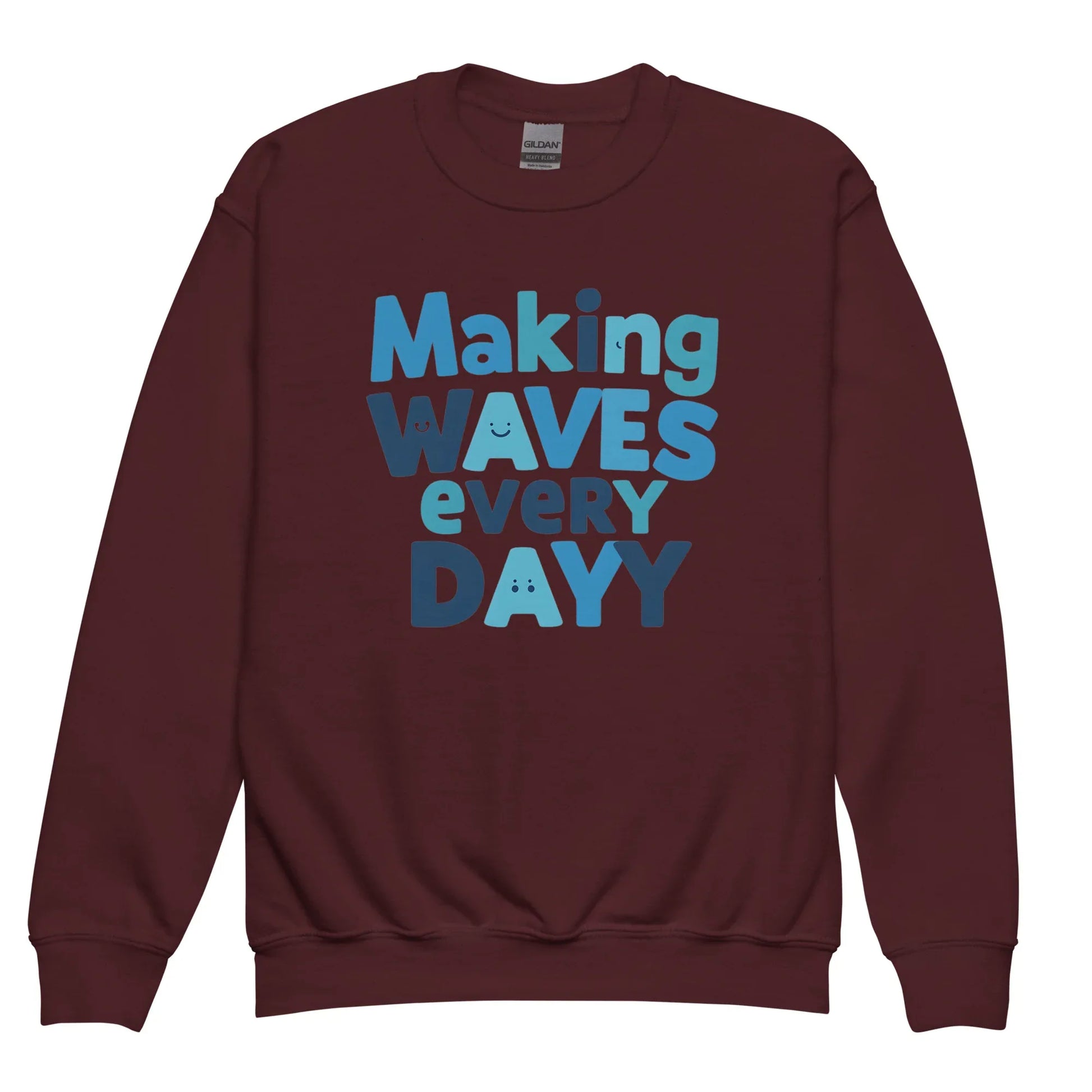 Making Waves Everyday | Youth Crewneck Sweatshirt - AwRans Clothing
