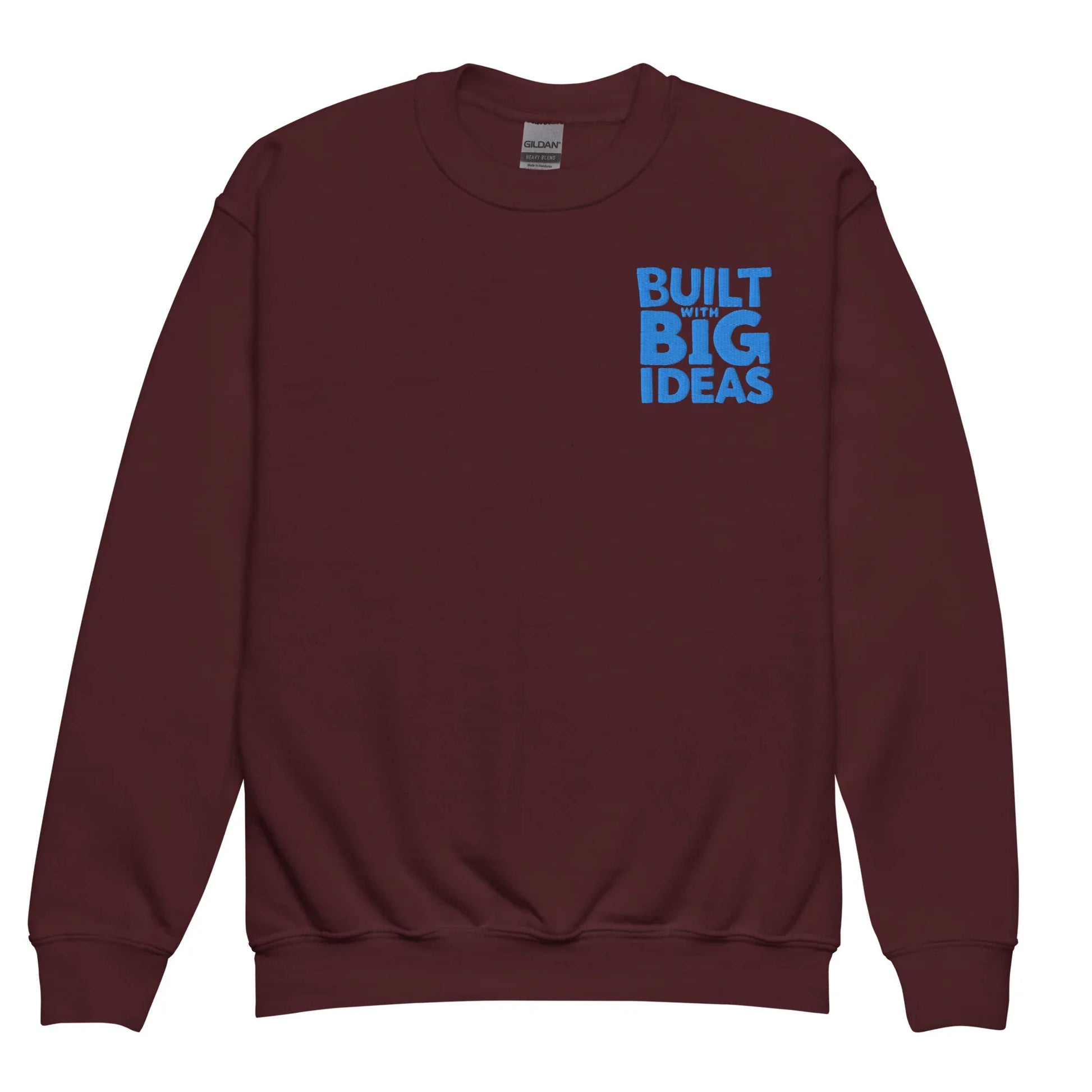 Built With Big Ideas | Youth Crewneck Embroidered Sweatshirt - AwRans Clothing