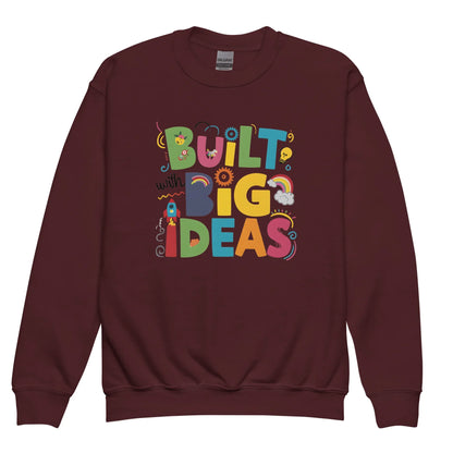 Built With Big Ideas | Youth Crewneck Sweatshirt - AwRans Clothing