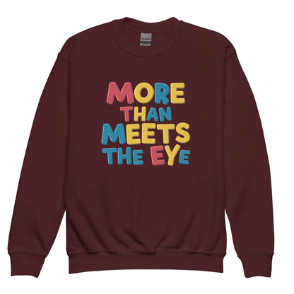 More Than Meets The Eye | Youth Crewneck Sweatshirt - AwRans Clothing