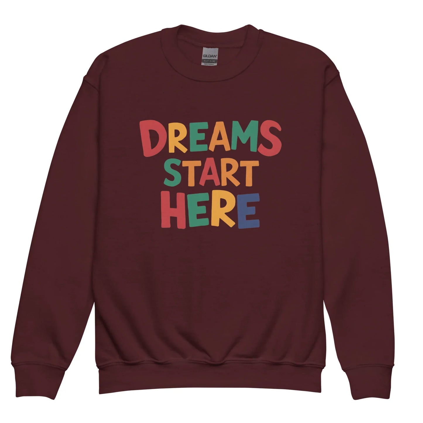 Dreams Start Here | Youth Crewneck Sweatshirt - AwRans Clothing