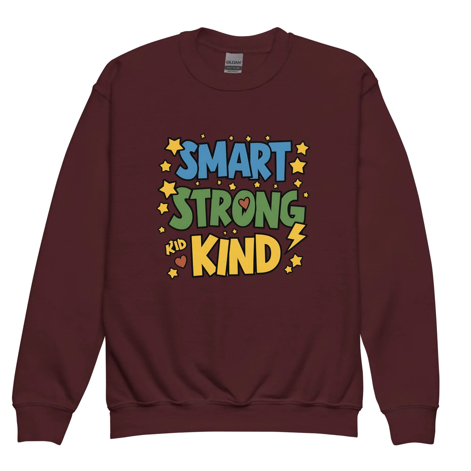 Smart, Strong And Kind | Youth Crewneck Sweatshirt - AwRans Clothing