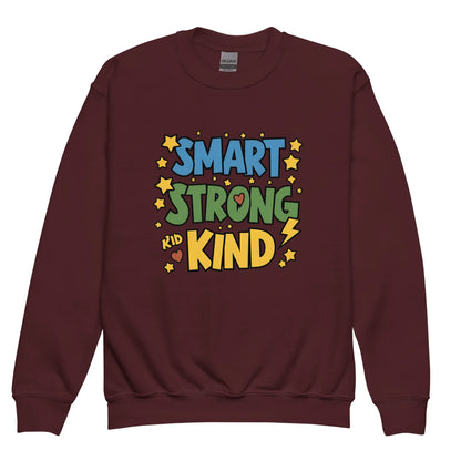 Smart, Strong And Kind | Youth Crewneck Sweatshirt - AwRans Clothing