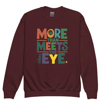 More Than Meets Eye | Youth Crewneck Sweatshirt - AwRans Clothing