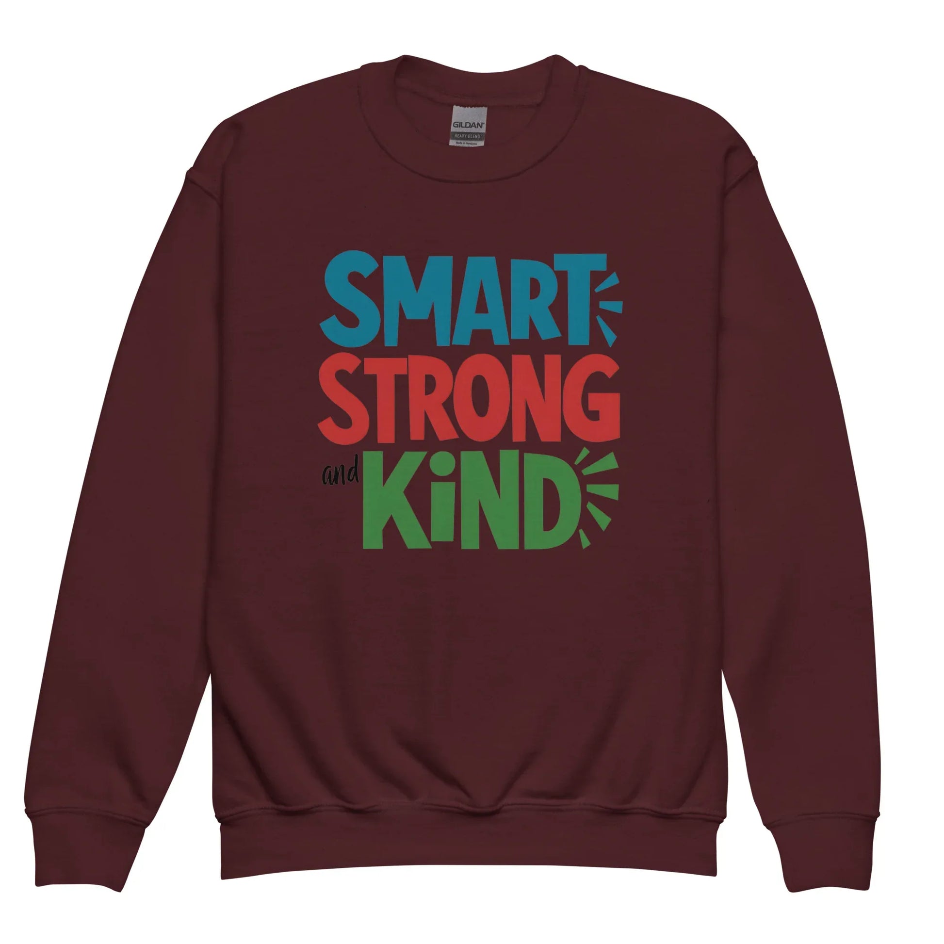 Smart, Strong And Kind | Youth Crewneck Sweatshirt - AwRans Clothing