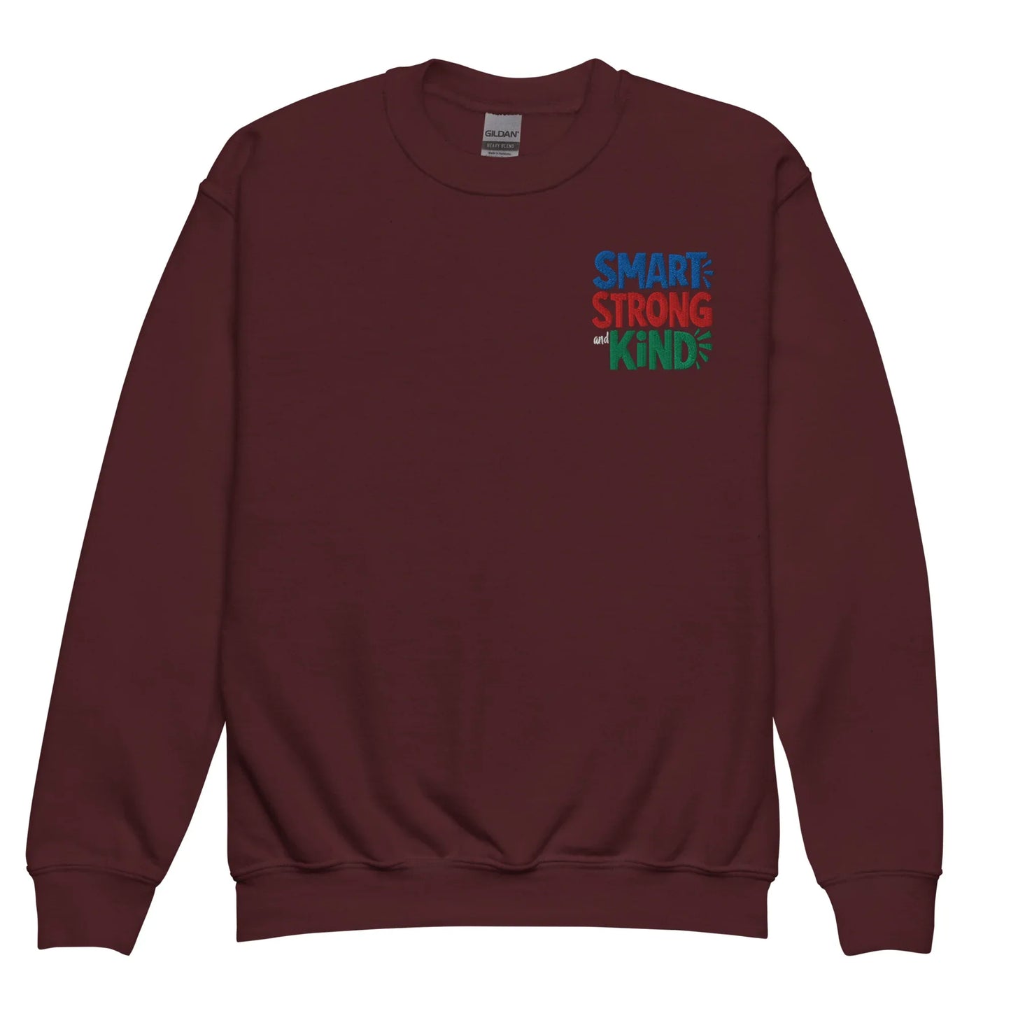 Smart Strong & Kind | Youth Crewneck Embroidered Sweatshirt - AwRans Clothing