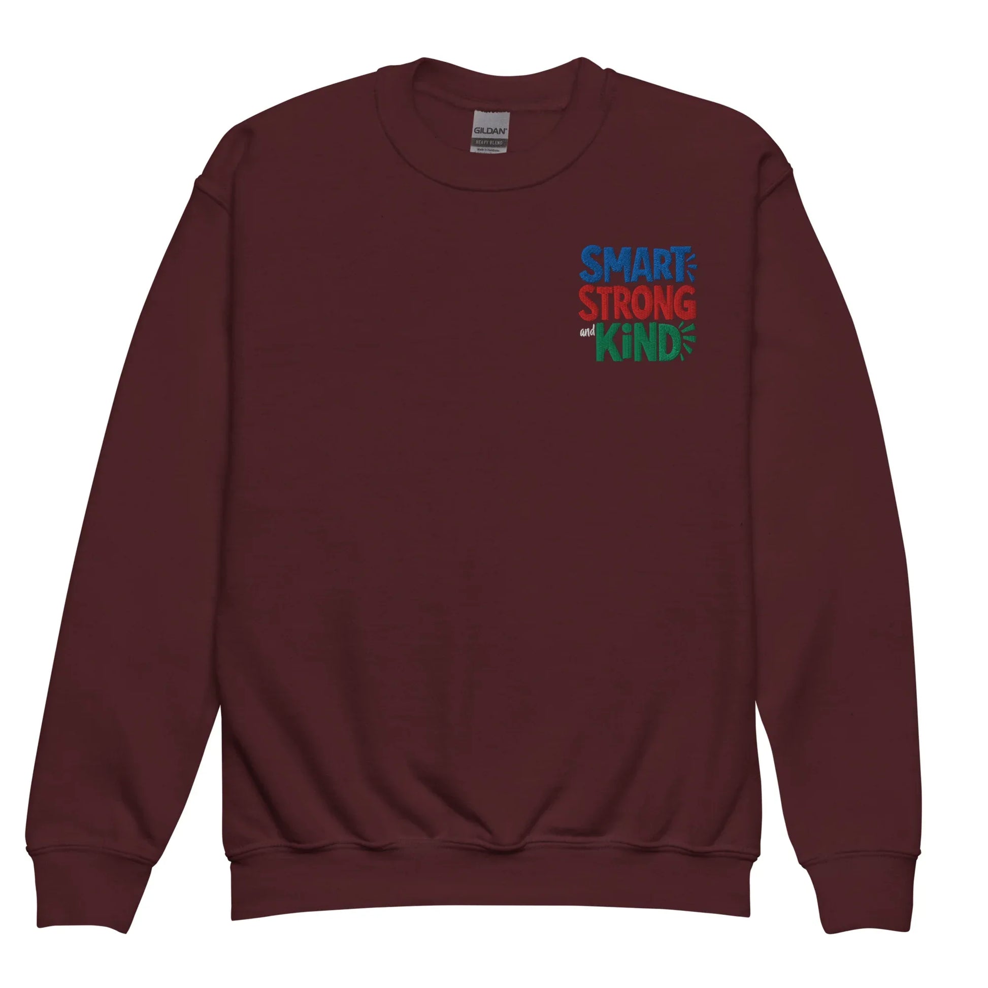 Smart Strong & Kind | Youth Crewneck Embroidered Sweatshirt - AwRans Clothing