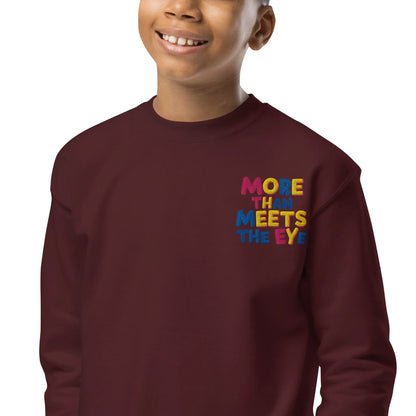More Than Meets The Eye | Youth Crewneck Embroidered Sweatshirt - AwRans Clothing