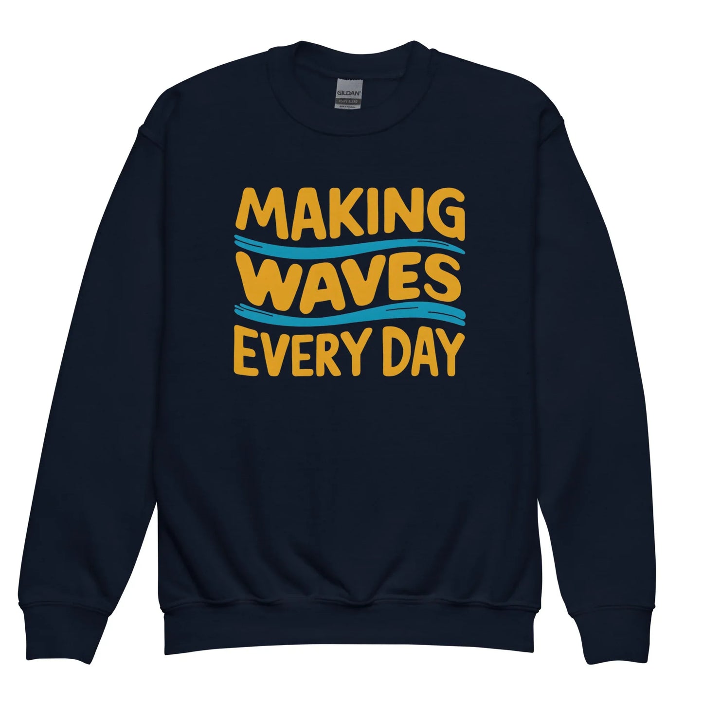 Making Waves Everyday | Youth Crewneck Sweatshirt - AwRans Clothing