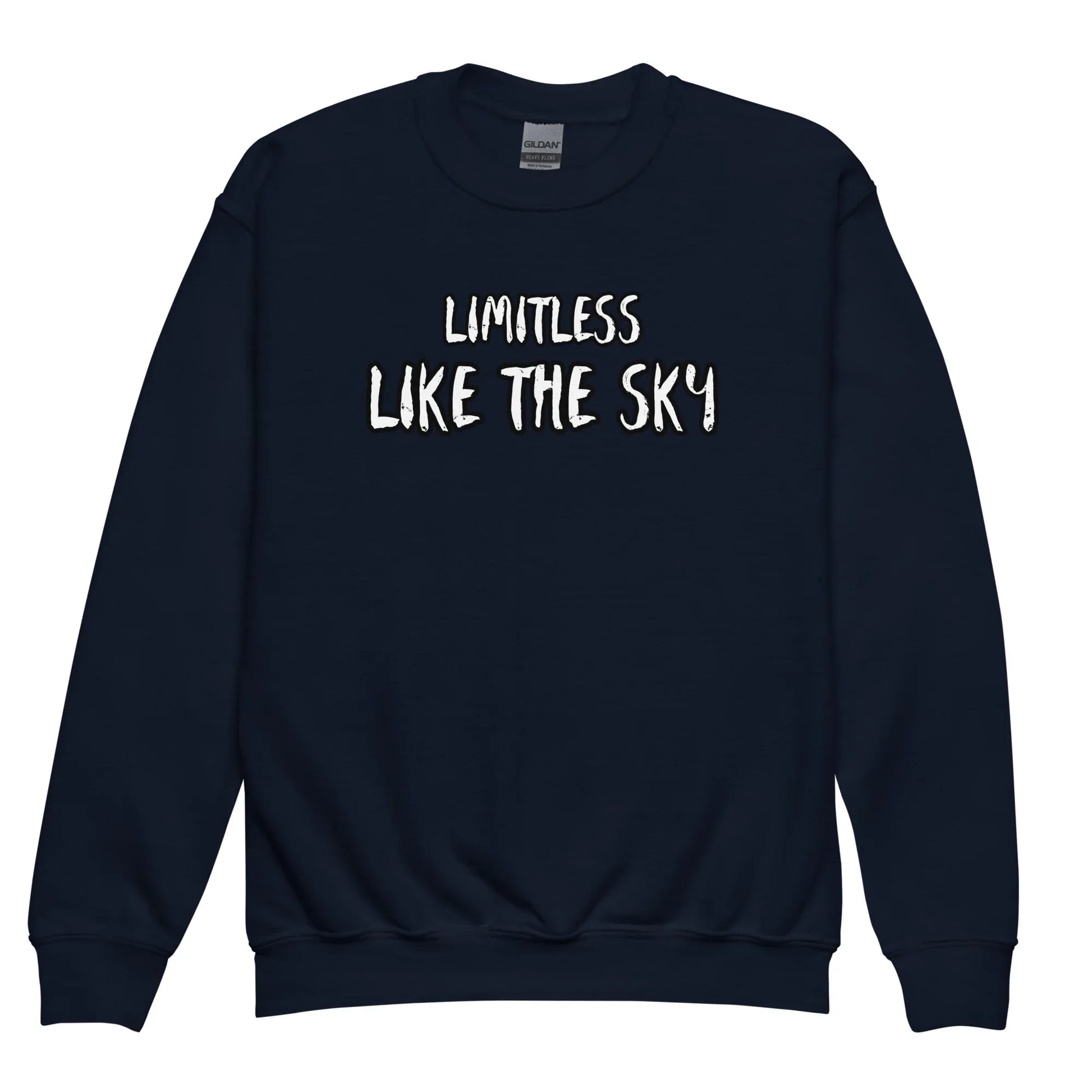 Limitless Like The Sky | Youth Crewneck Sweatshirt - AwRans Clothing