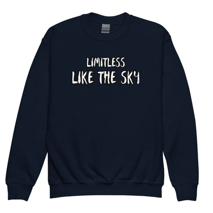 Limitless Like The Sky | Youth Crewneck Sweatshirt - AwRans Clothing