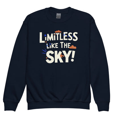 Limitless Like The Sky | Youth Crewneck Sweatshirt - AwRans Clothing