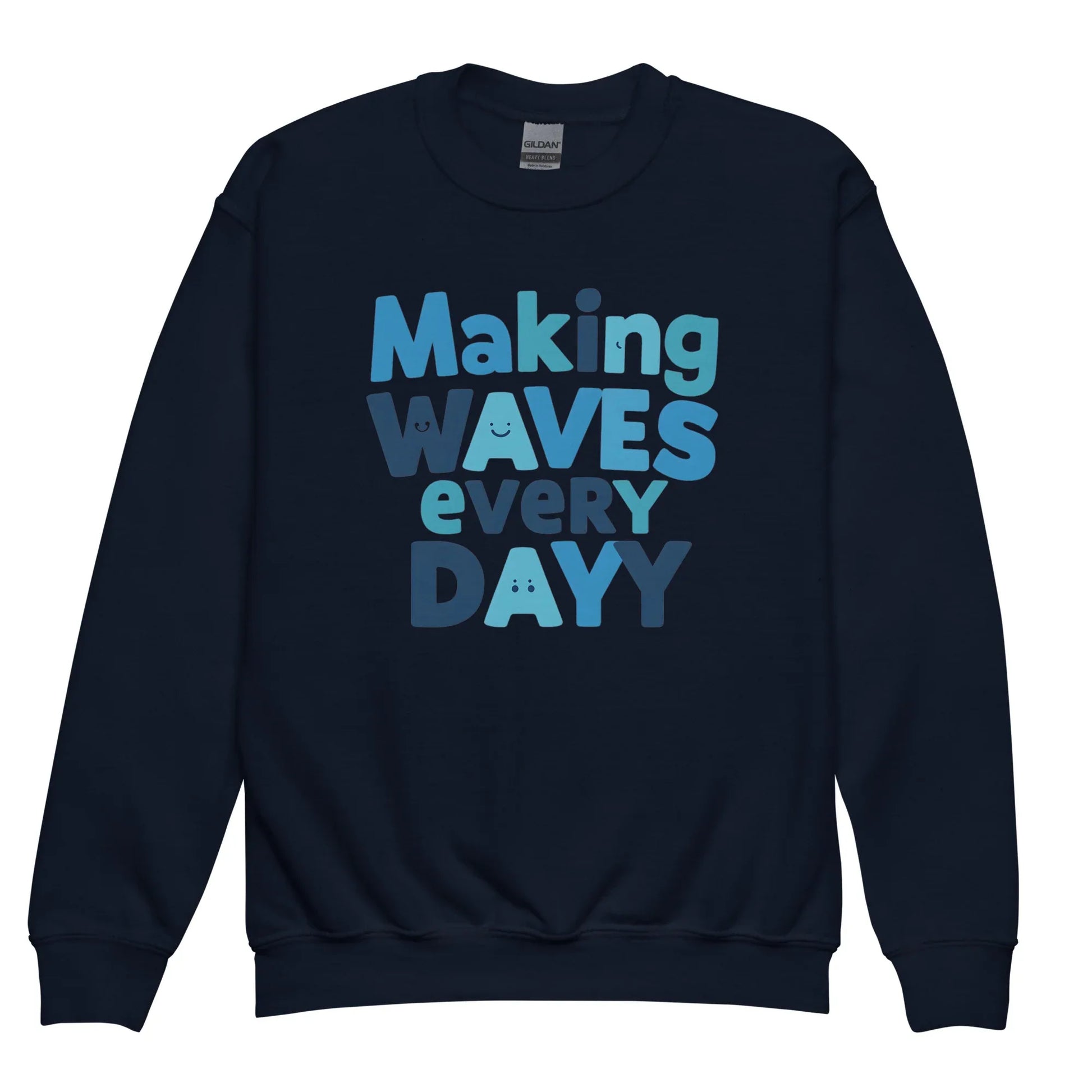 Making Waves Everyday | Youth Crewneck Sweatshirt - AwRans Clothing