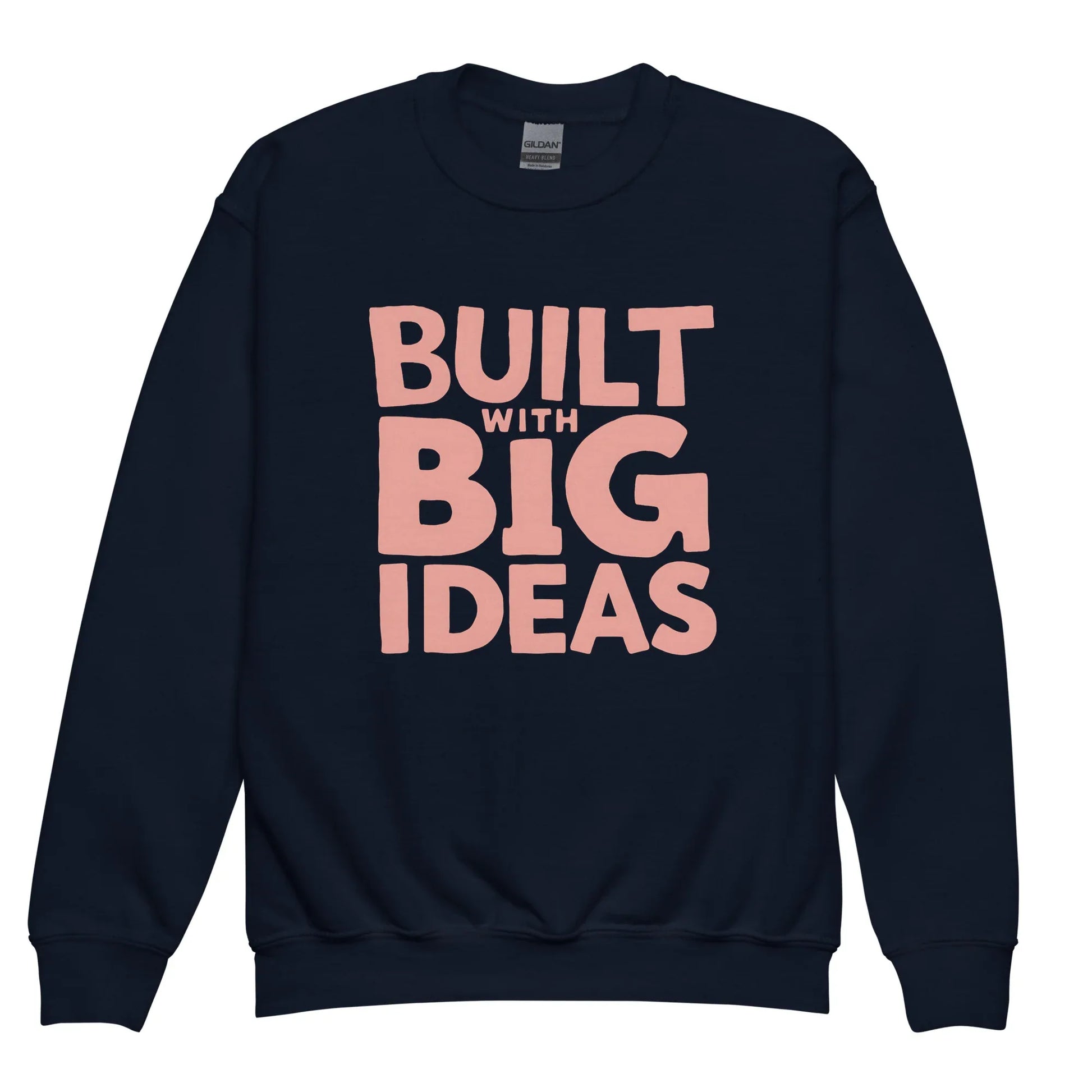 Built With Big Ideas | Youth Crewneck Sweatshirt - AwRans Clothing