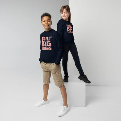 Built With Big Ideas | Youth Crewneck Sweatshirt - AwRans Clothing