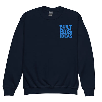 Built With Big Ideas | Youth Crewneck Embroidered Sweatshirt - AwRans Clothing