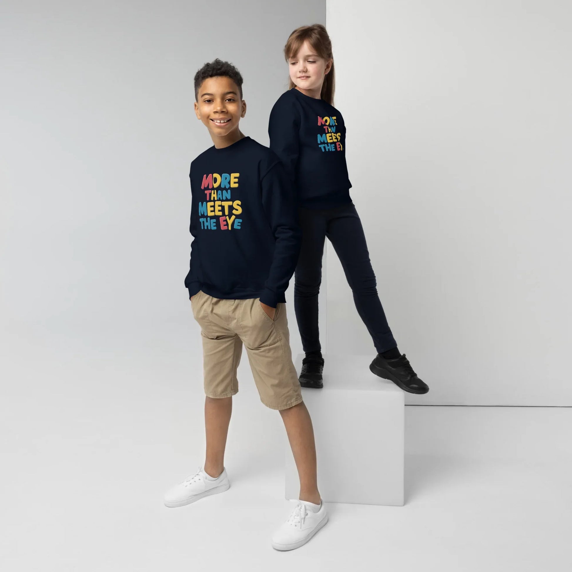 More Than Meets The Eye | Youth Crewneck Sweatshirt - AwRans Clothing