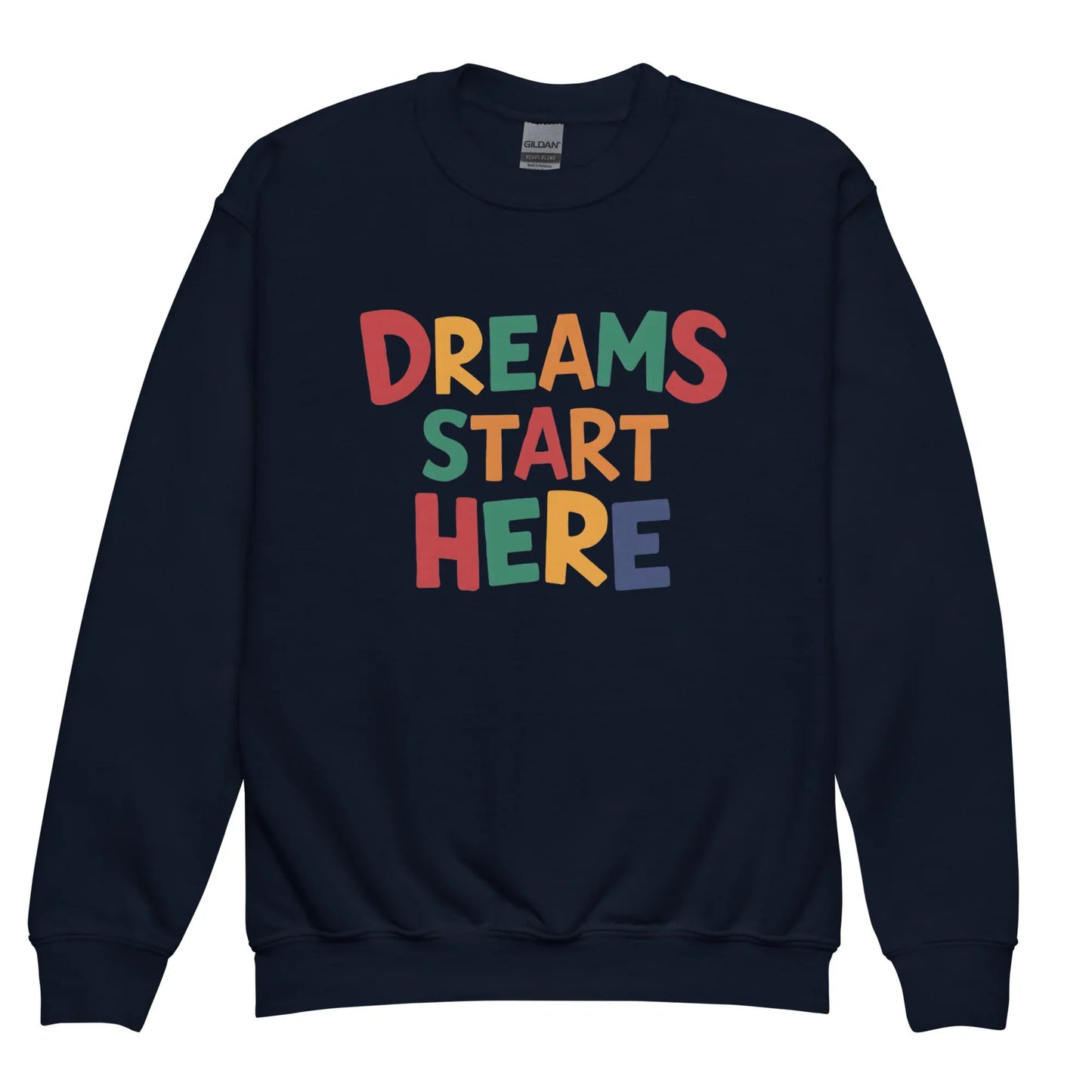 Dreams Start Here | Youth Crewneck Sweatshirt - AwRans Clothing