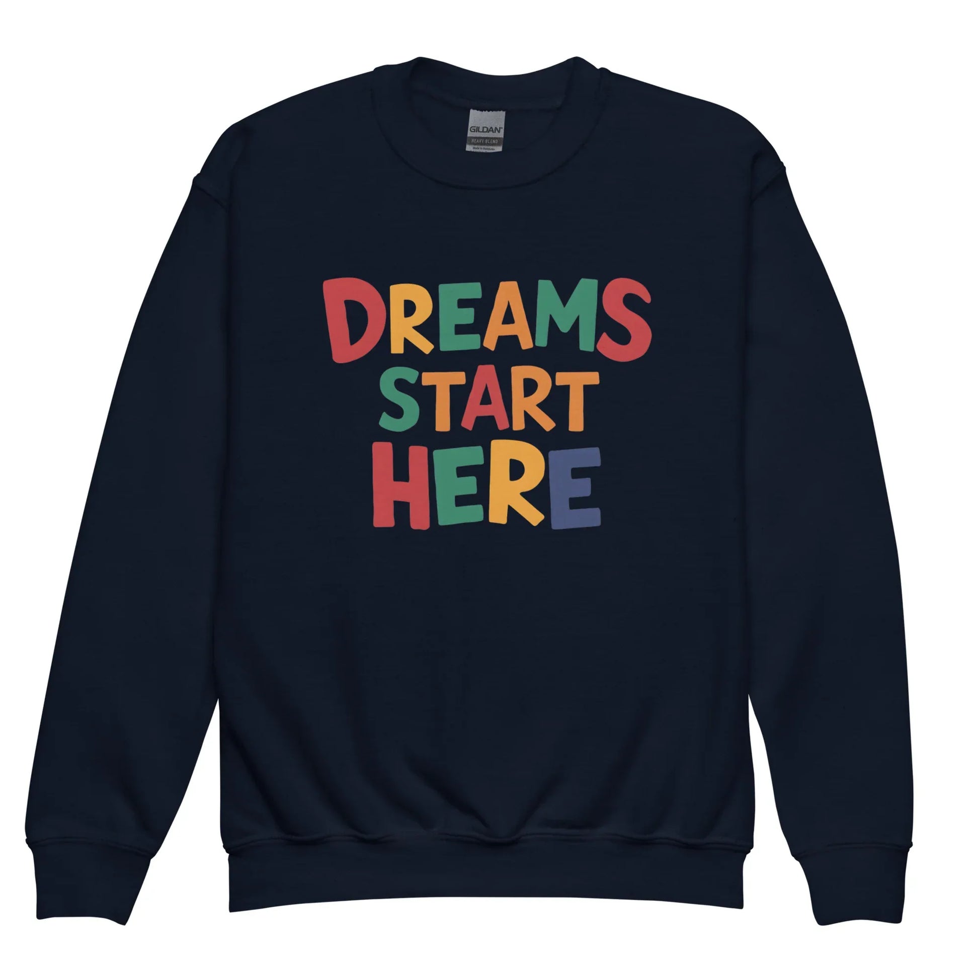 Dreams Start Here | Youth Crewneck Sweatshirt - AwRans Clothing