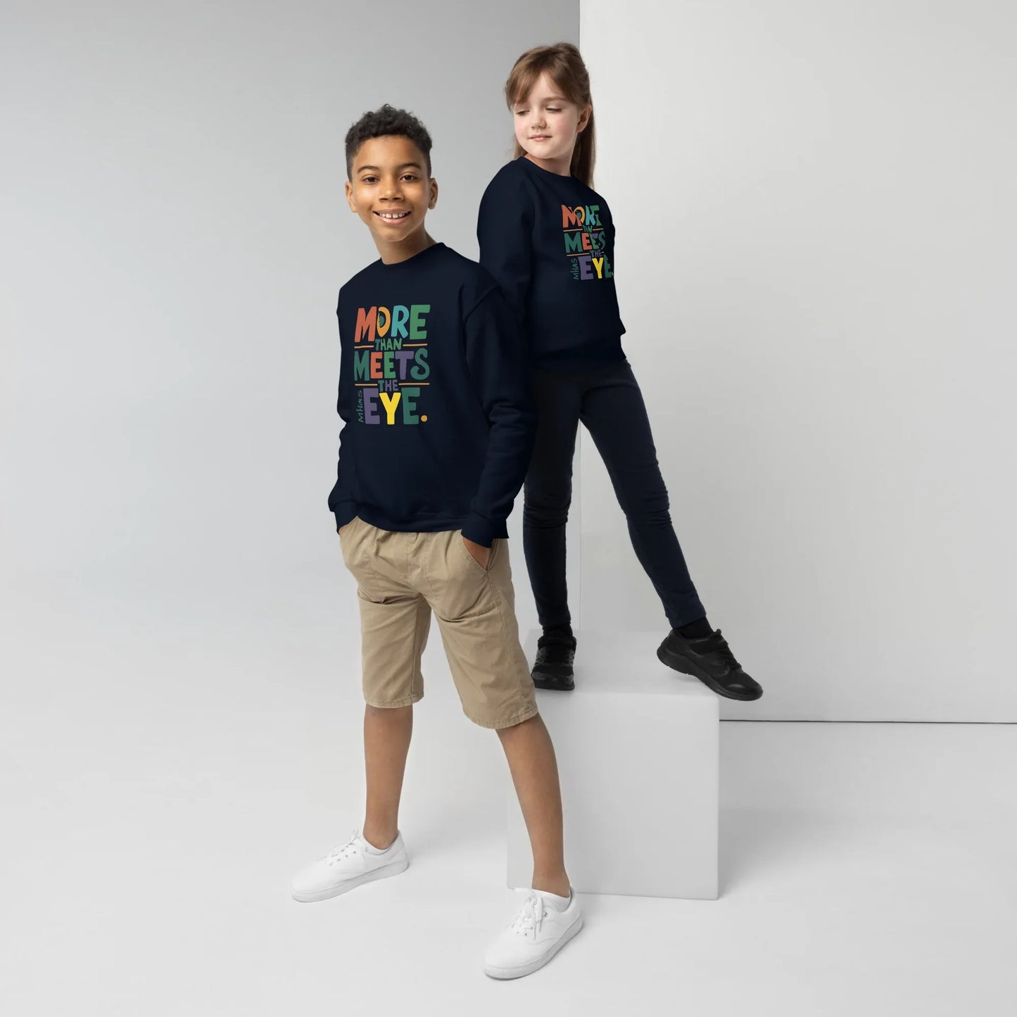 More Than Meets Eye | Youth Crewneck Sweatshirt - AwRans Clothing